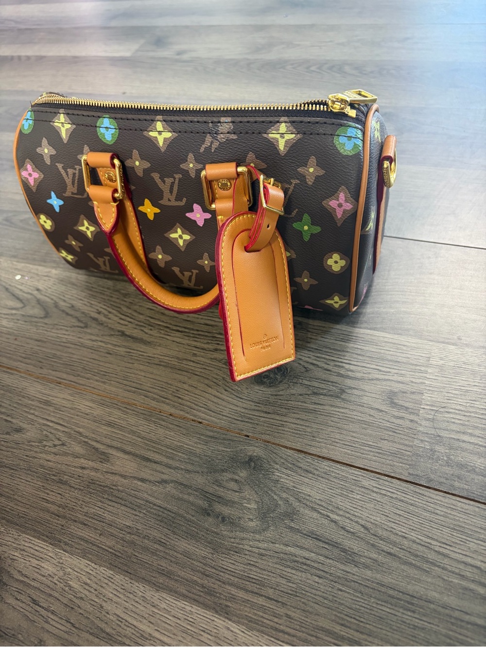 Multicolor Monogram Brown Mini Barrel Tote With Long Strap for Crossbody - Picture 4 of 4